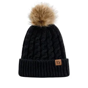 Diablo IV Black Faux Fur Pom Beanie