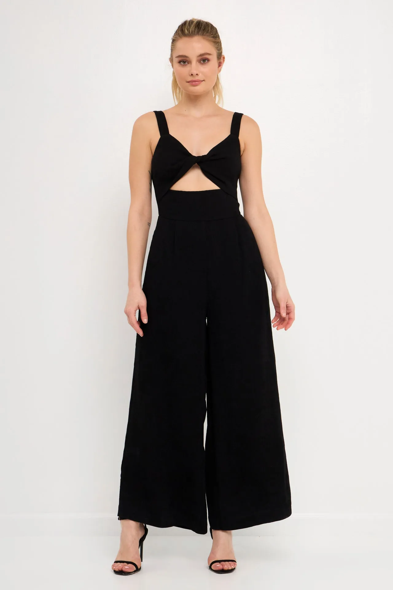 Endless Rose - Soft Touch Plisse Twist Jumpsuit