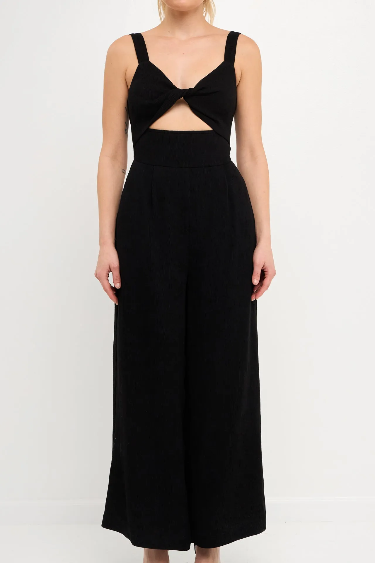 Endless Rose - Soft Touch Plisse Twist Jumpsuit