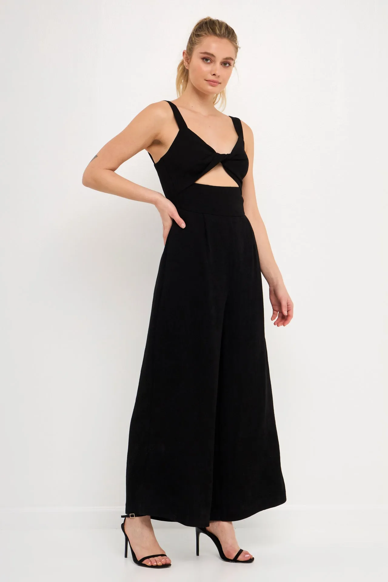 Endless Rose - Soft Touch Plisse Twist Jumpsuit