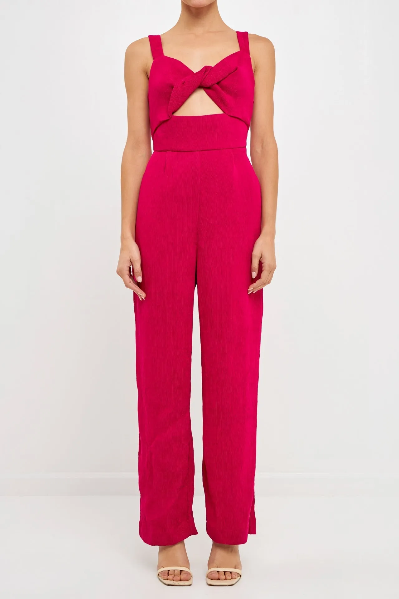 Endless Rose - Soft Touch Plisse Twist Jumpsuit