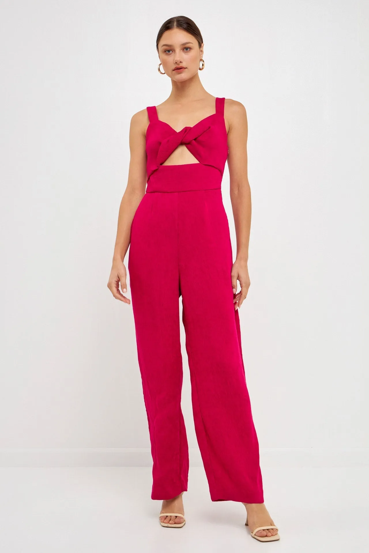 Endless Rose - Soft Touch Plisse Twist Jumpsuit