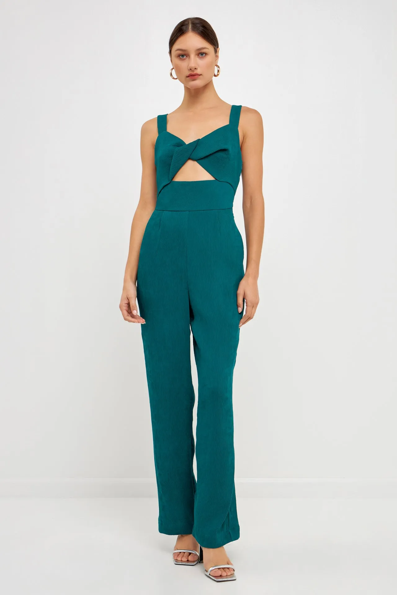 Endless Rose - Soft Touch Plisse Twist Jumpsuit
