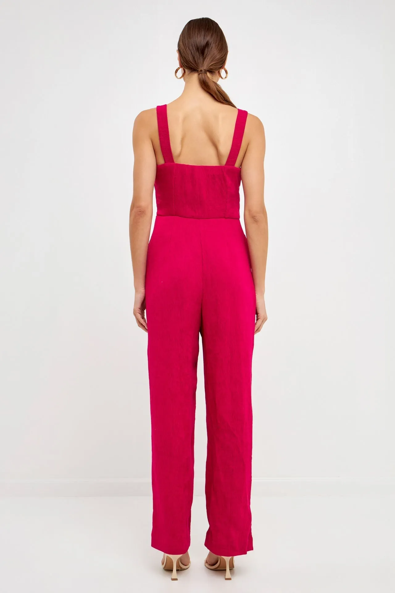Endless Rose - Soft Touch Plisse Twist Jumpsuit