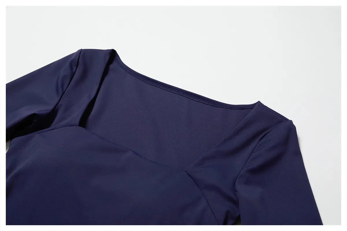 Finesse Long-Sleeve Skinny Jumpsuit