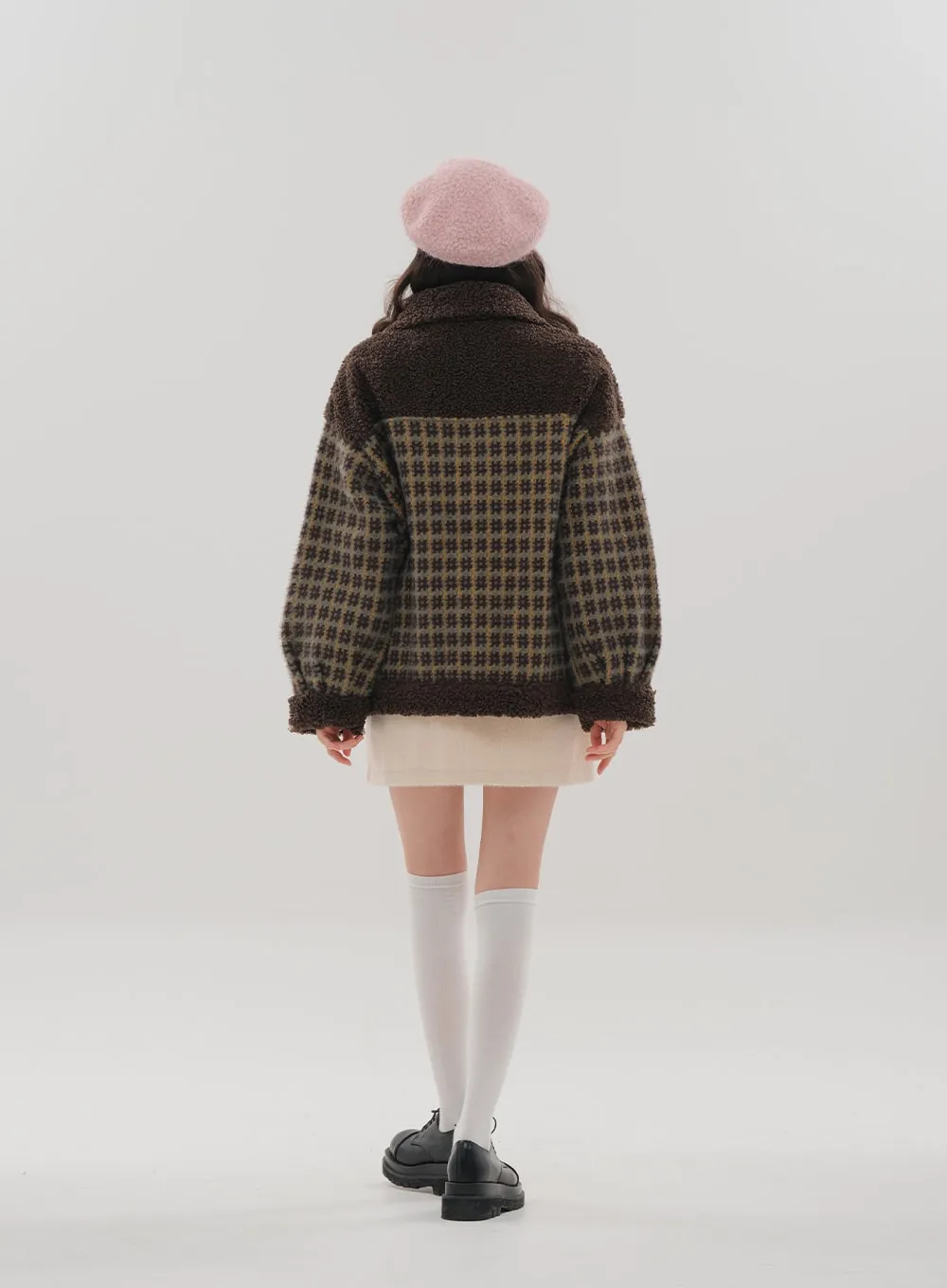 Fleece Check Pattern Jacket BS-B04011703