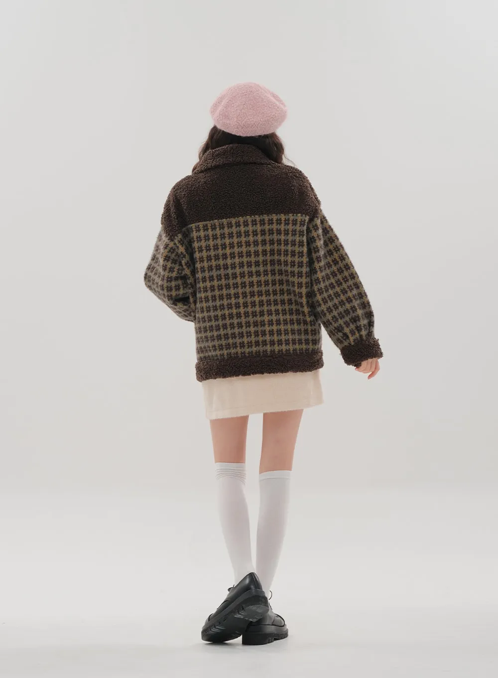 Fleece Check Pattern Jacket BS-B04011703