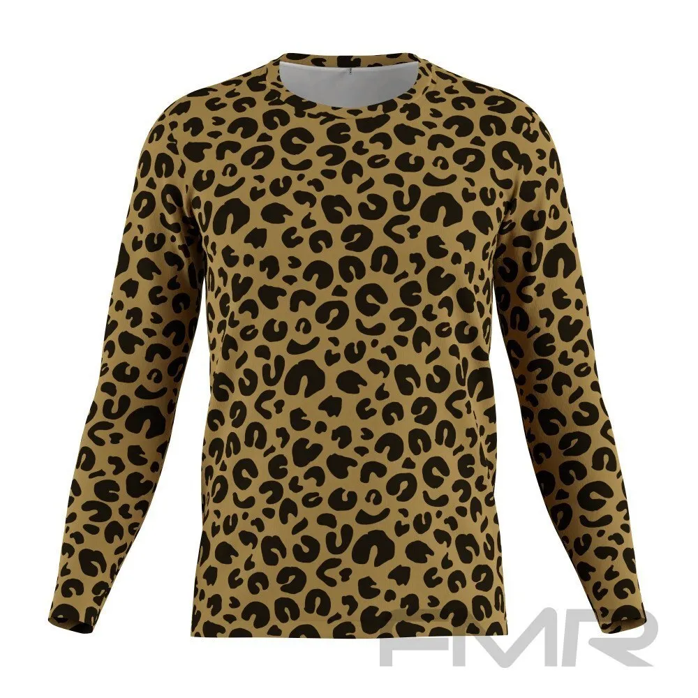 FMR Men's Leopard Print Long Sleeve Shirt