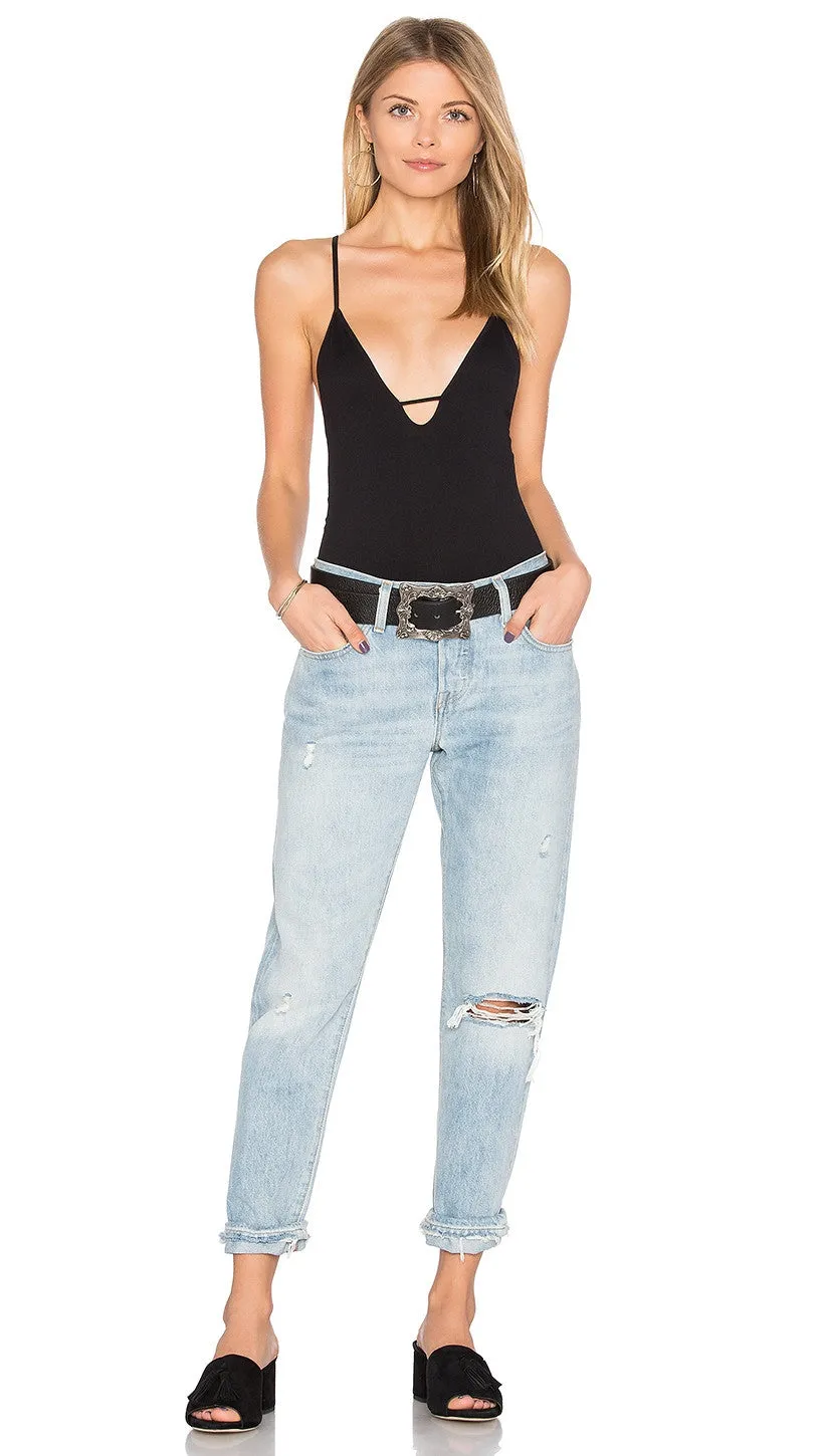 Free People Move Along Bodysuit Black