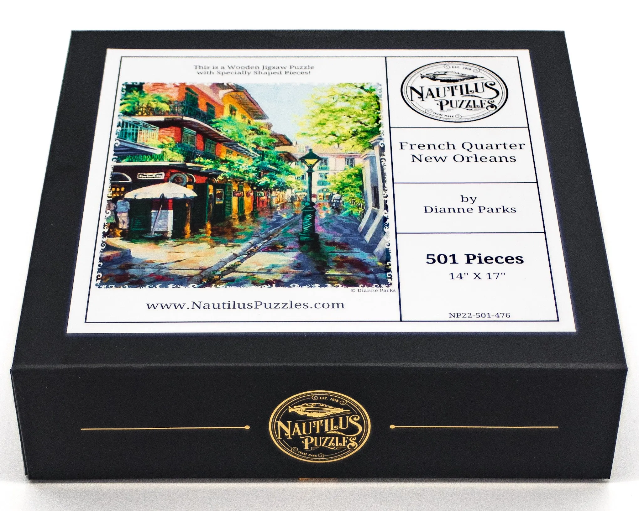 French Quarter, New Orleans (501 Piece Wooden Jigsaw Puzzle)