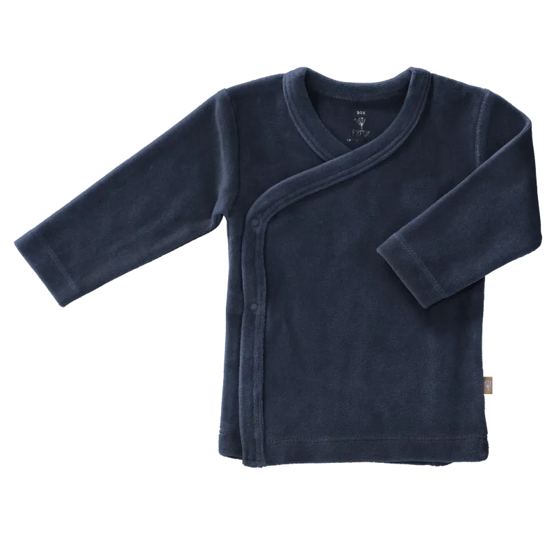fresk wikkelvestje velours indigo 6 tm 12 mnd