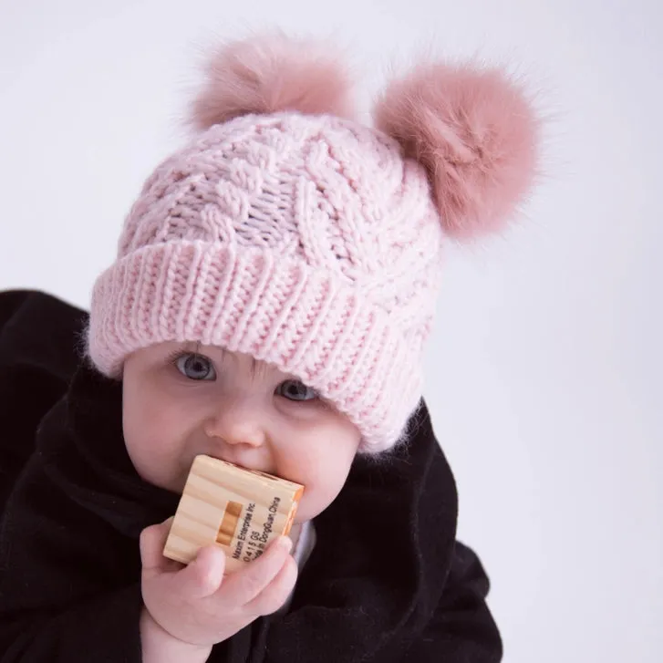 Girls Winter White Fluffer Beanie Hat (Click for colors)
