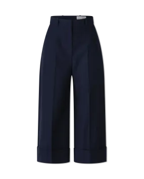 High-Waisted Wide-Leg Cropped Pants