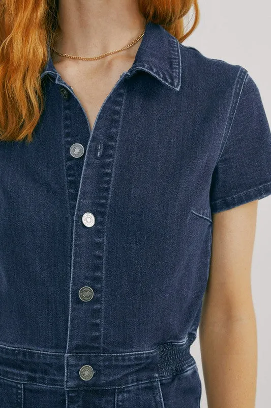 How to be an Icon Cropped Denim Jumpsuit