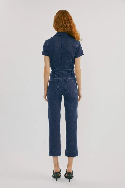 How to be an Icon Cropped Denim Jumpsuit