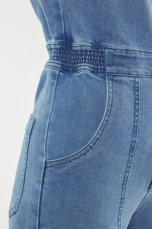 How to be an Icon Cropped Denim Jumpsuit