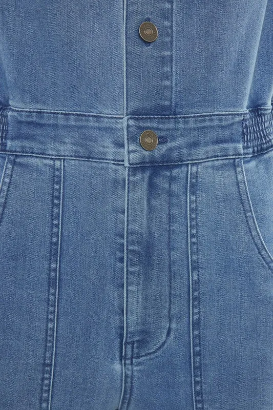 How to be an Icon Cropped Denim Jumpsuit