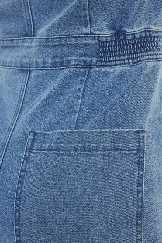 How to be an Icon Cropped Denim Jumpsuit