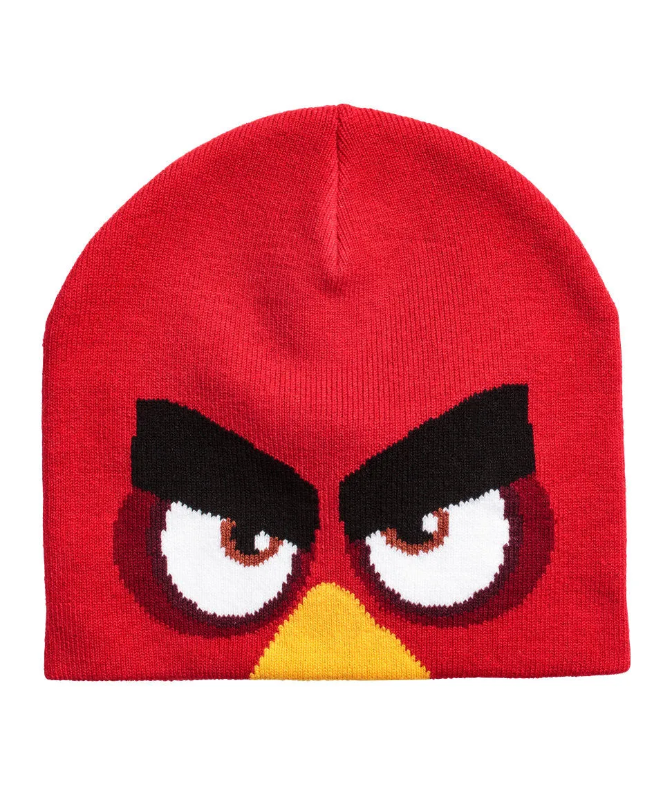 Jacquard-knit Beanie Hat Angry Birds