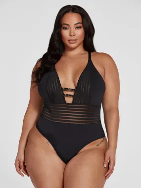 Kendall Stripe Mesh Bodysuit