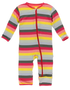 KicKee Pants Biology Stripe Coverall with Zipper