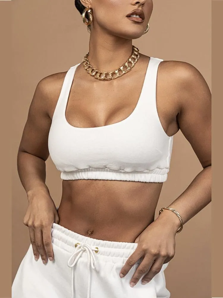 KittenAlarm - Joana Solid Tank Top & Cargo Jogger Pants Set