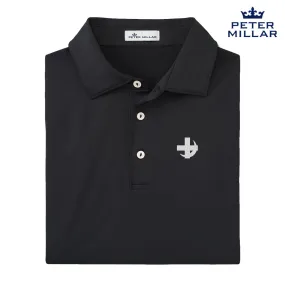 Lambda Chi Peter Millar Black Polo With Symbol