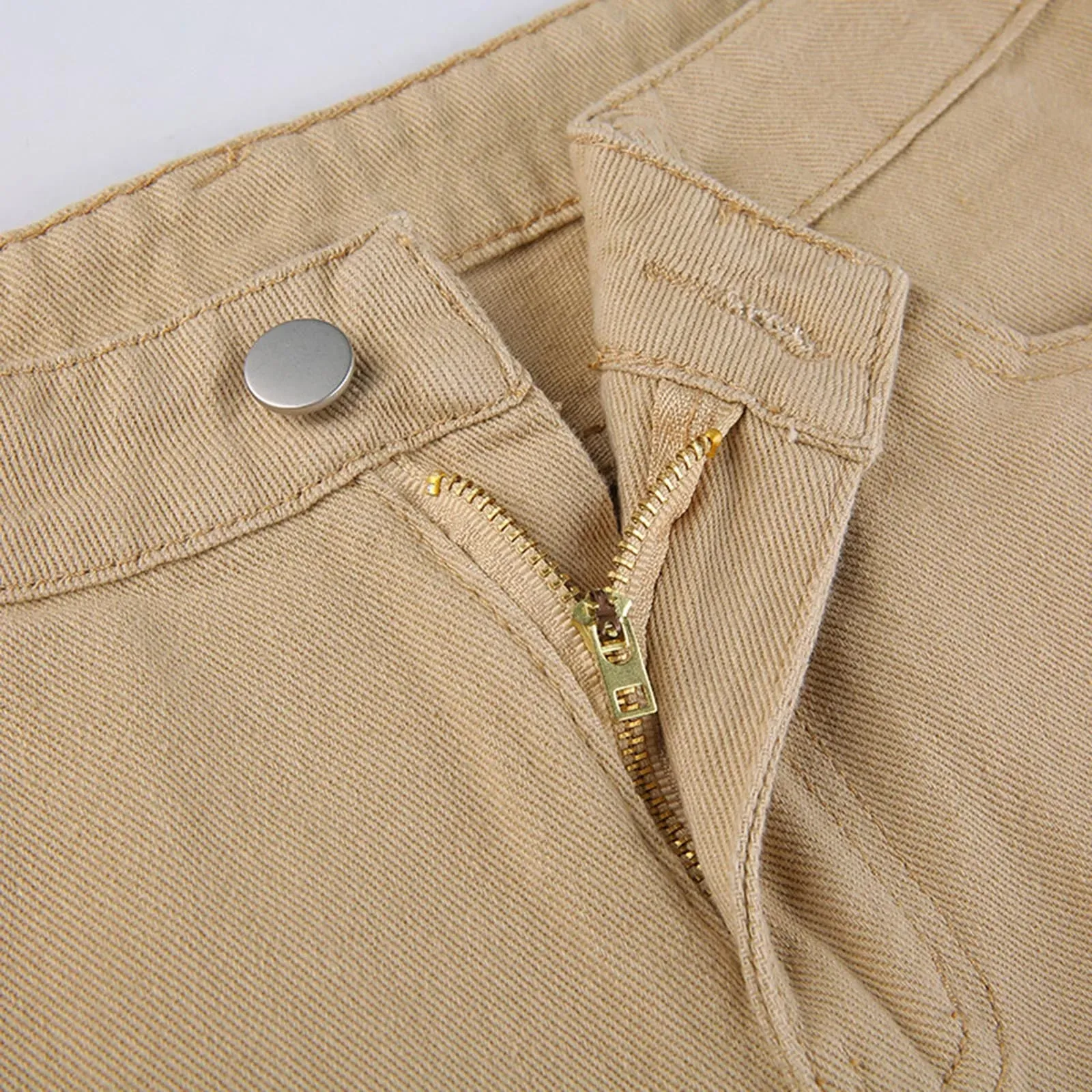 Low Denim Straight Oversize Wide Fashion Women's Vintage Pants
