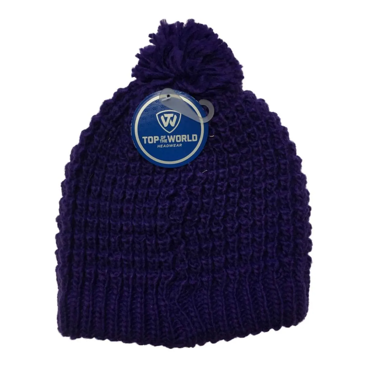 LSU Tigers TOW Purple Thick Acrylic Knit Skull Beanie Hat Cap with Poof Ball
