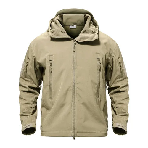 MAGCOMSEN Shark Skin Military Jacket Men Softshell Waterpoof Camo Clothes