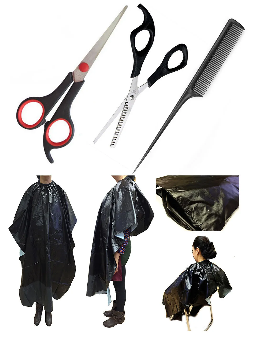 Magik Hair Cutting Scissors Shear Thinning Set   Salon Hairdressing Gown Cloth