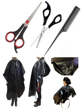 Magik Hair Cutting Scissors Shear Thinning Set   Salon Hairdressing Gown Cloth
