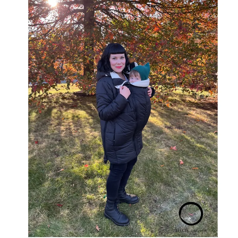 Mamalila Copenhagen Winter Coat for Maternity and Babywearing - Black