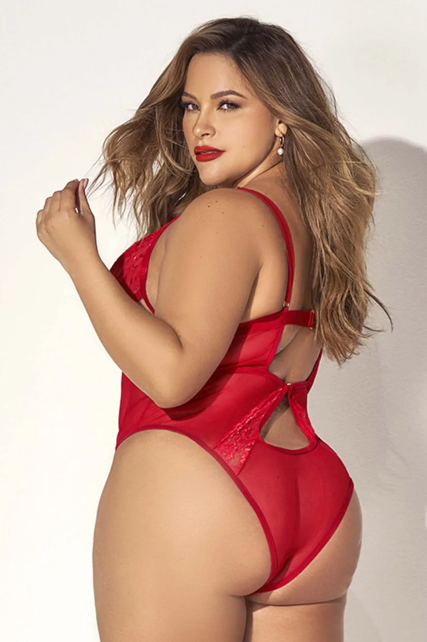 Mapale 8814X Curvy Size Teddy Color Red