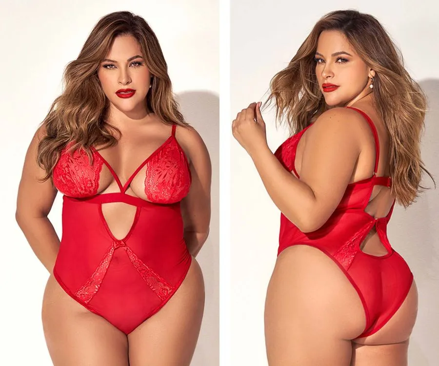 Mapale 8814X Curvy Size Teddy Color Red