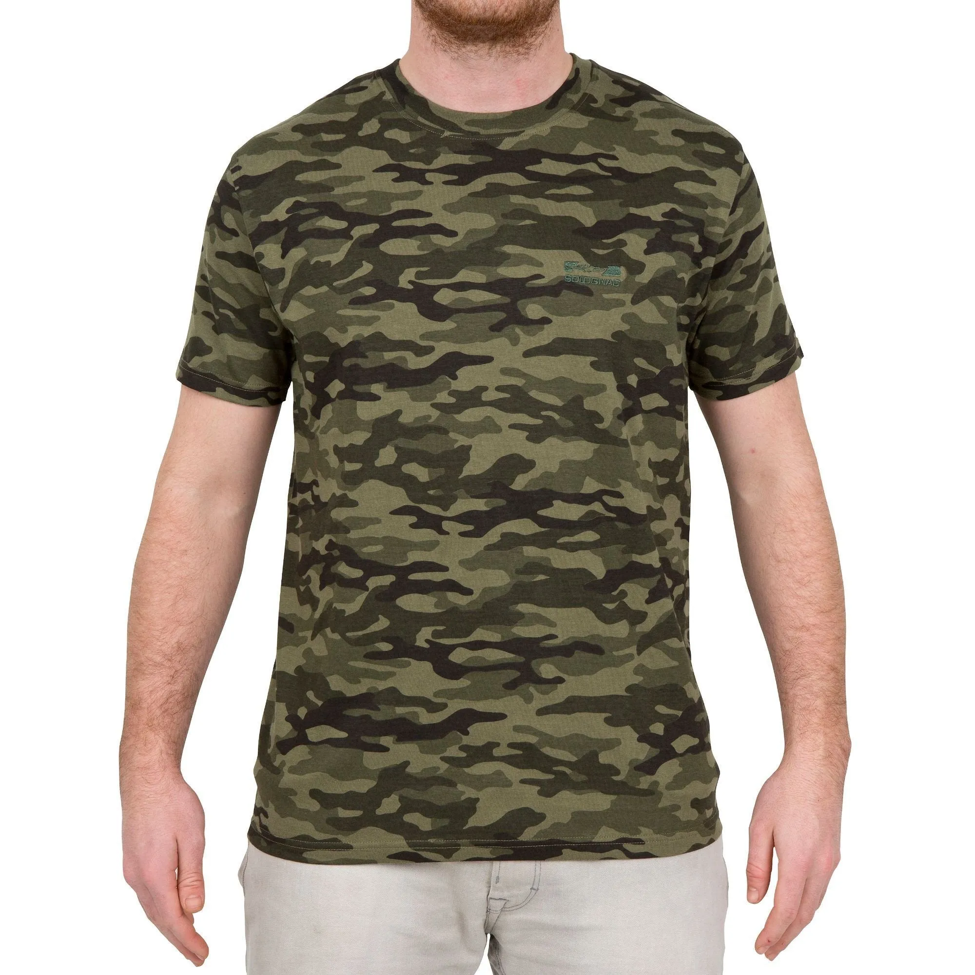 Men's Hunting T-shirt Short Sleeved Steppe 100