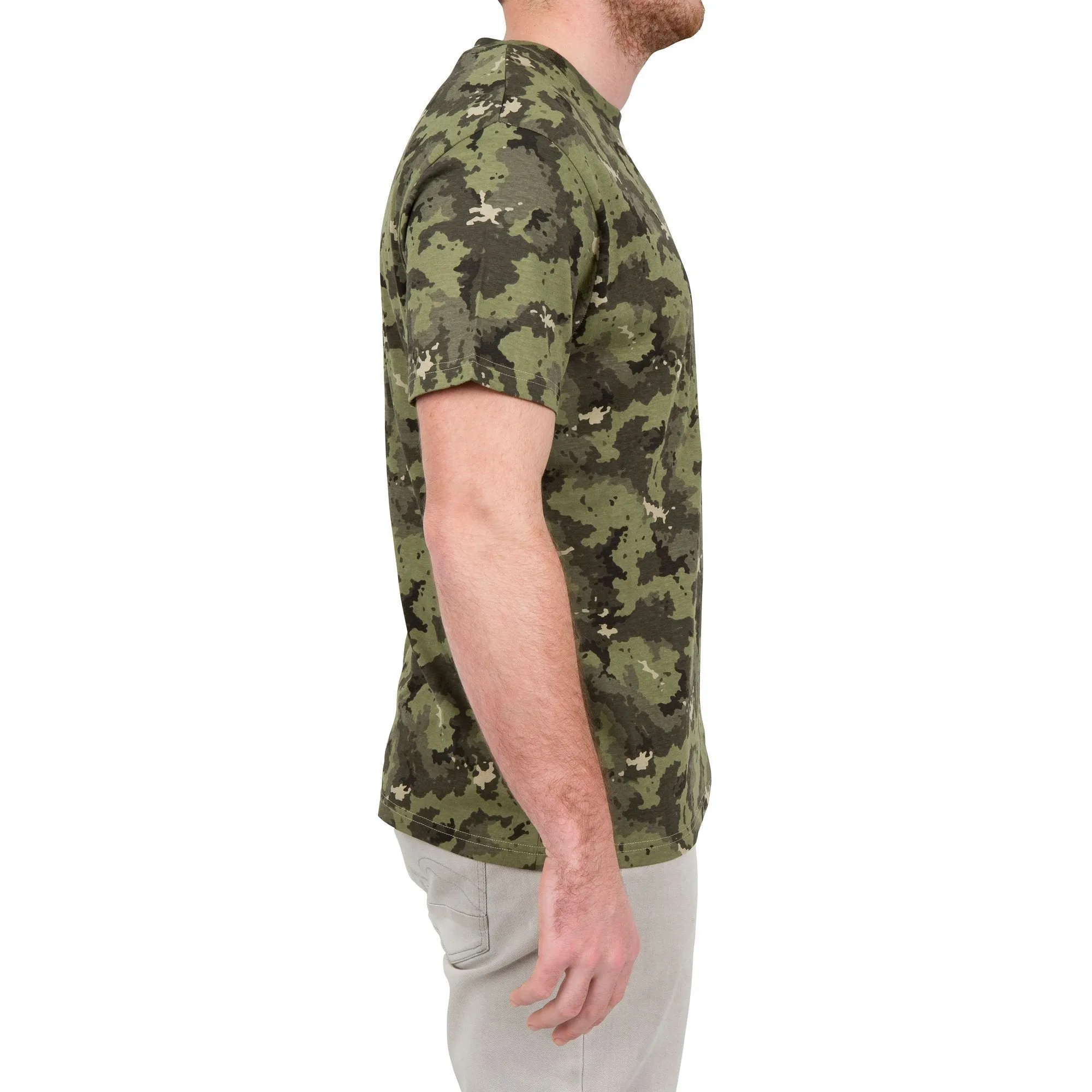Men's Hunting T-shirt Short Sleeved Steppe 100