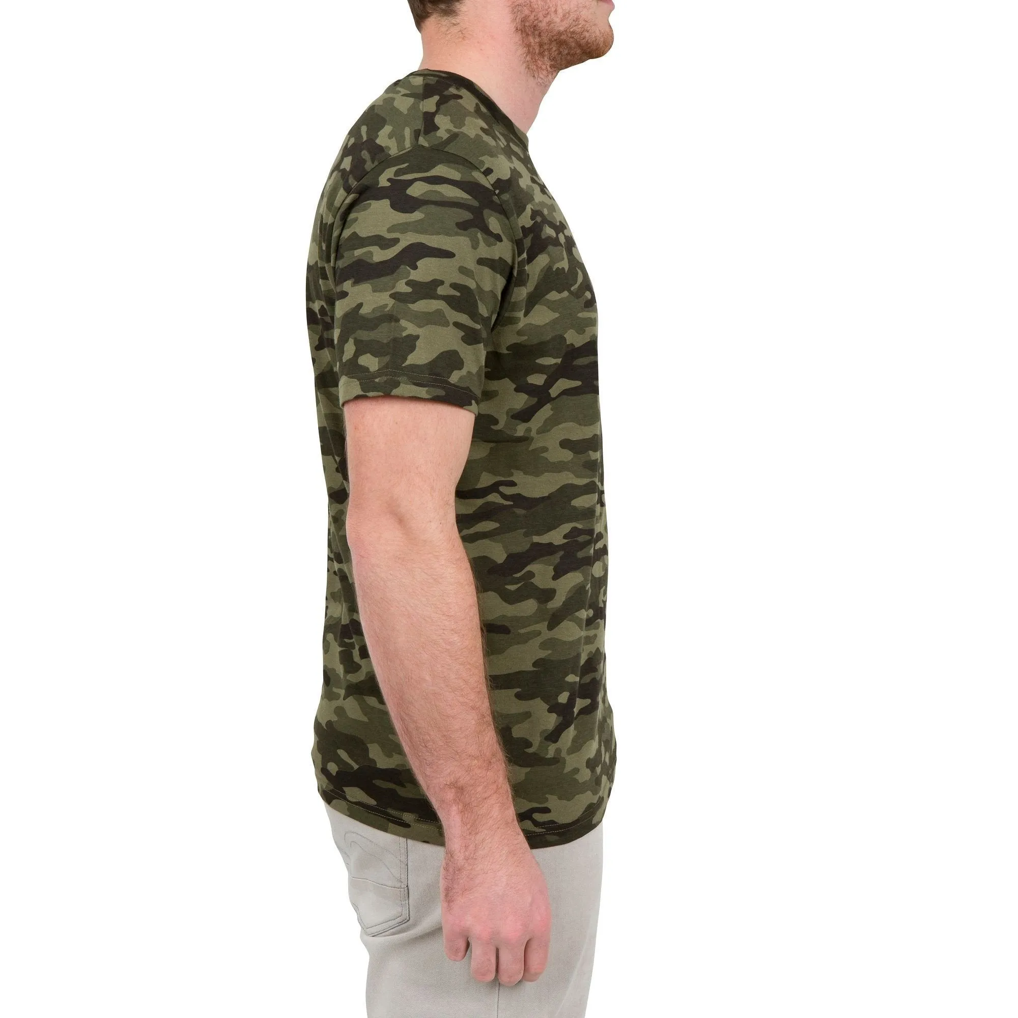 Men's Hunting T-shirt Short Sleeved Steppe 100