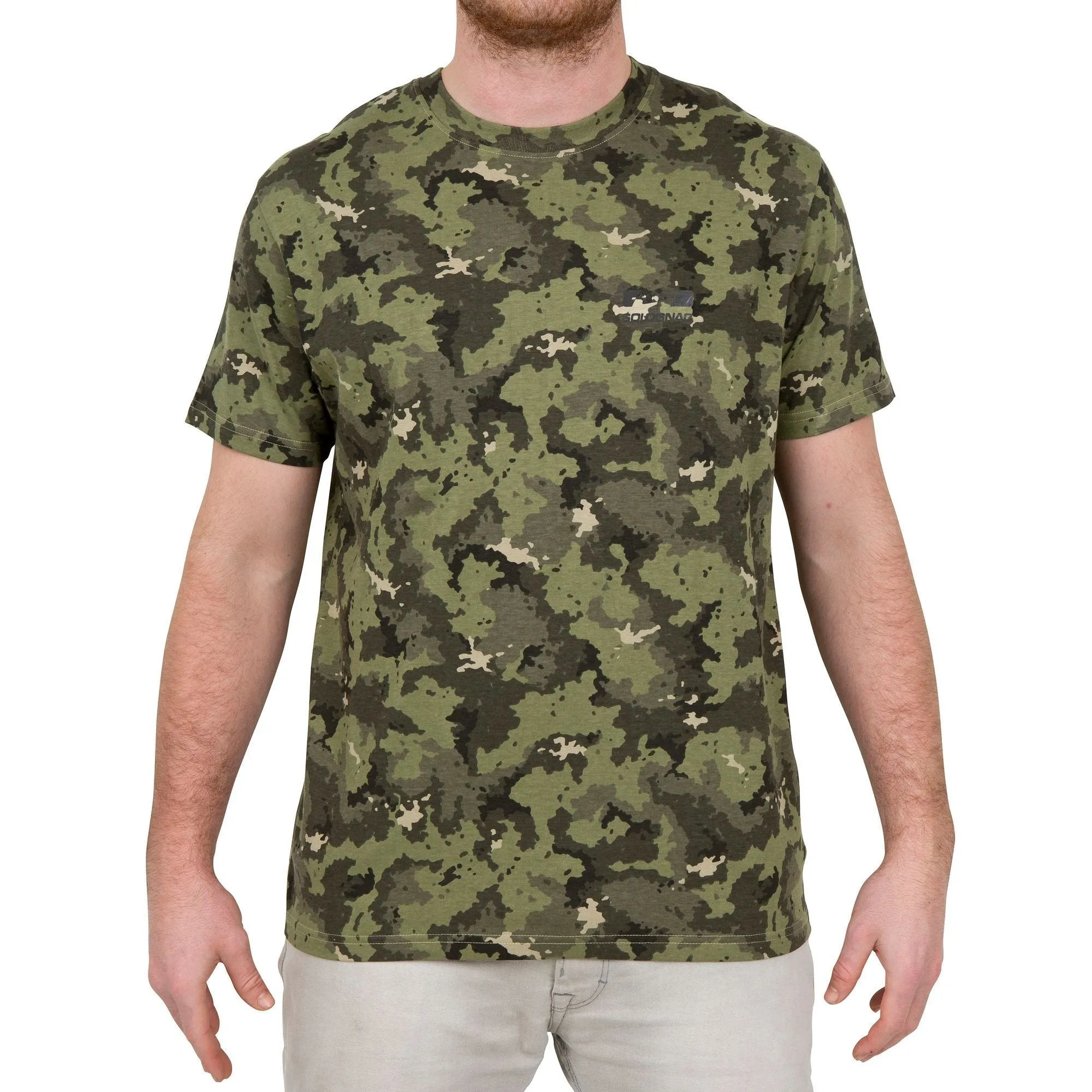 Men's Hunting T-shirt Short Sleeved Steppe 100