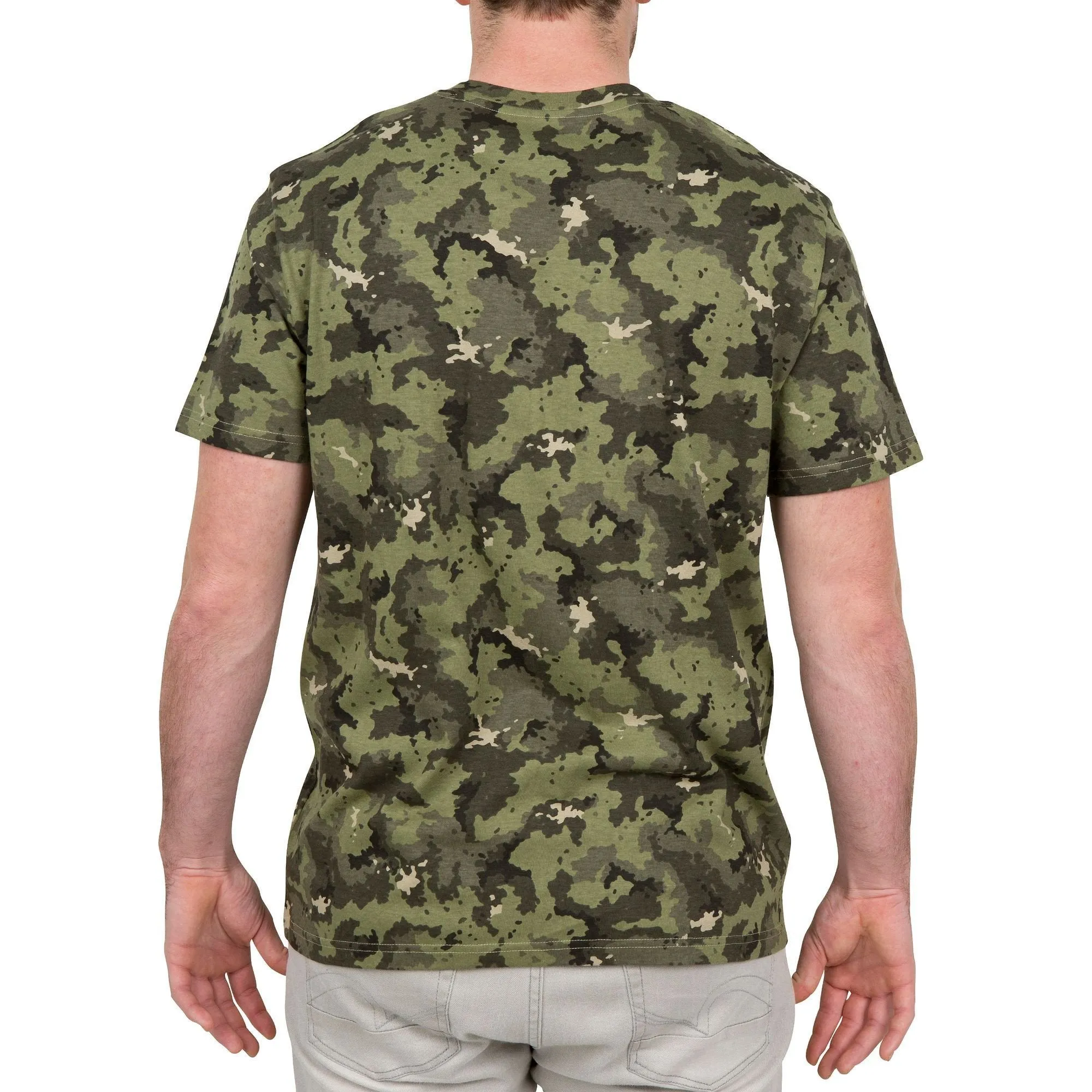 Men's Hunting T-shirt Short Sleeved Steppe 100