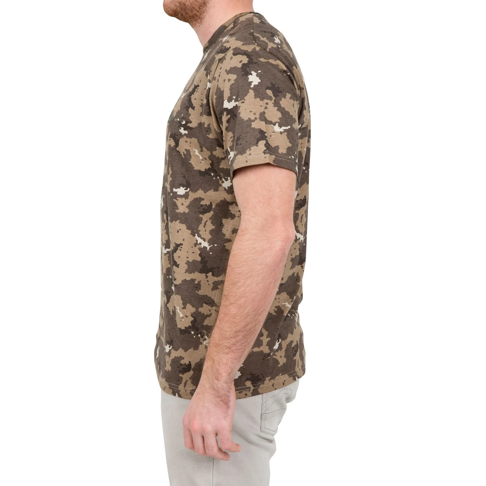Men's Hunting T-shirt Short Sleeved Steppe 100