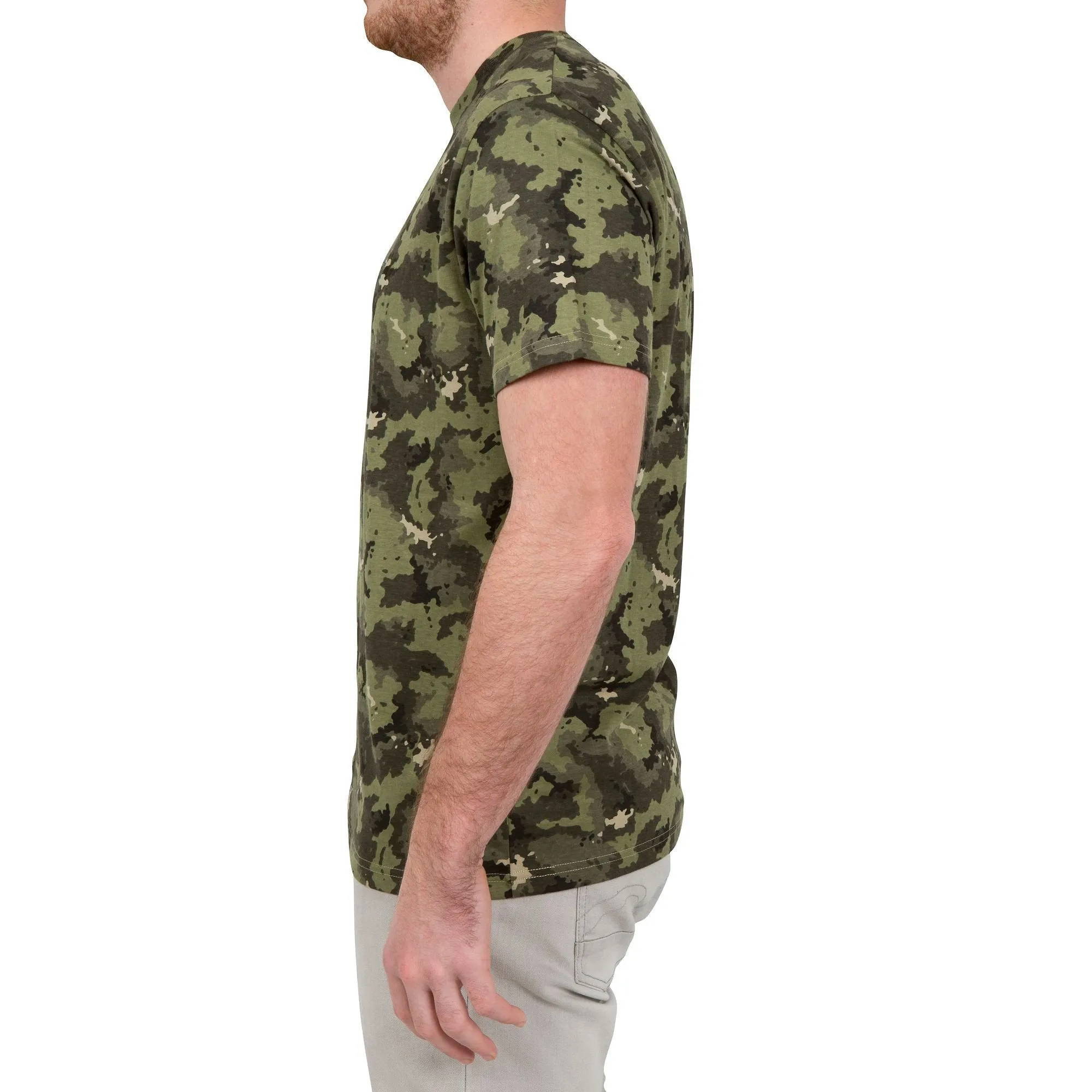 Men's Hunting T-shirt Short Sleeved Steppe 100