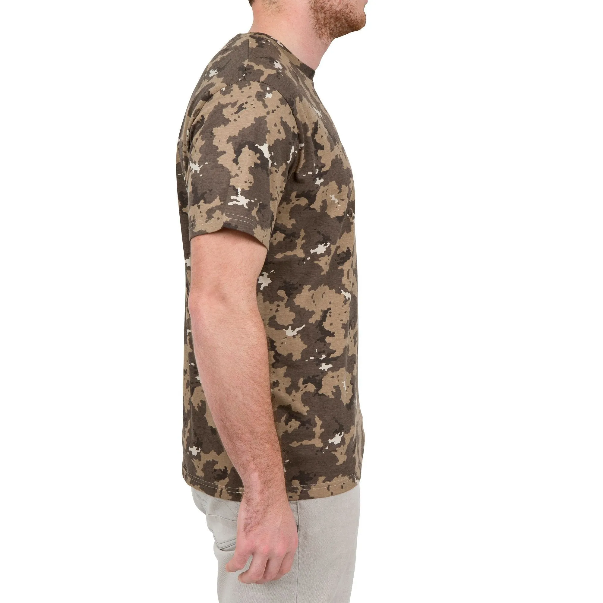 Men's Hunting T-shirt Short Sleeved Steppe 100