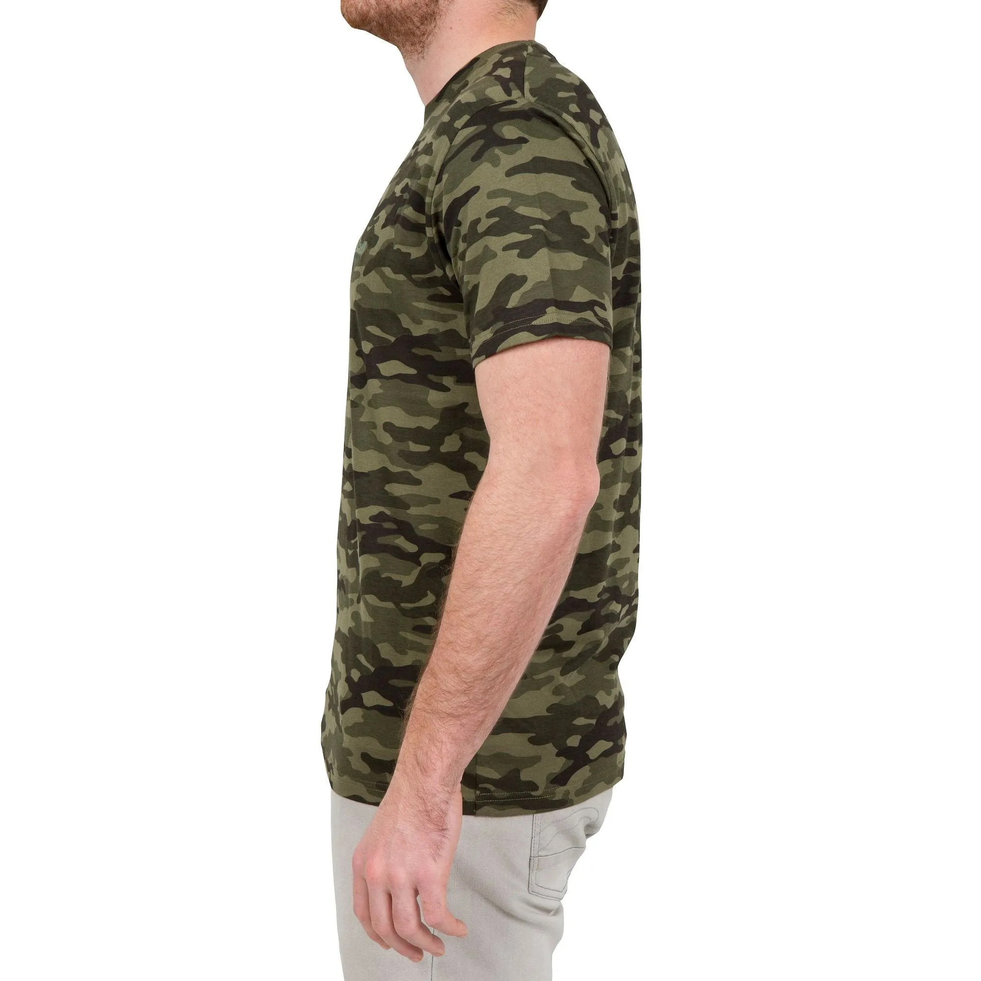 Men's Hunting T-shirt Short Sleeved Steppe 100