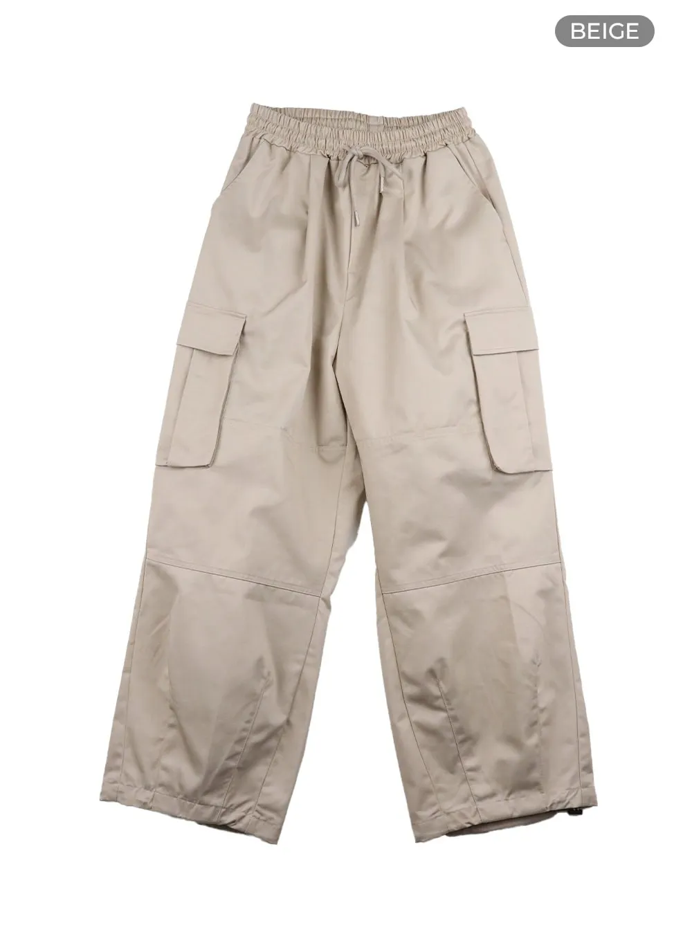 Men's Wide Fit Cargo Pants (Beige) IY402