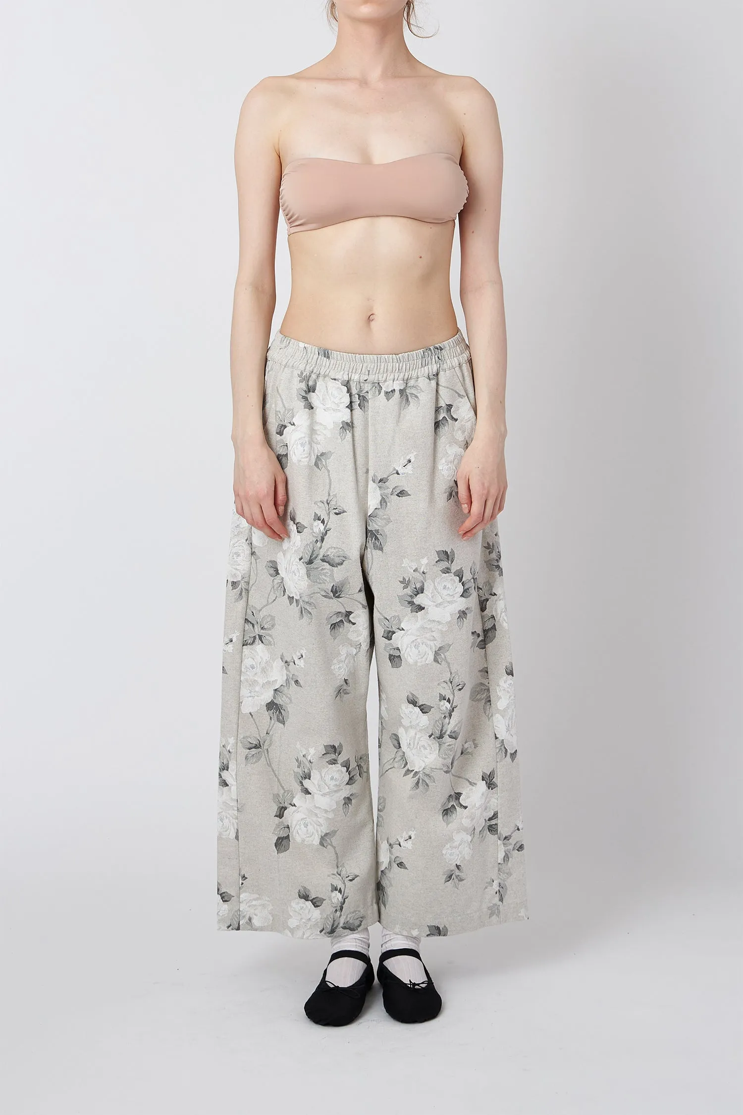 MICA CULOTTES FLORAL GREY