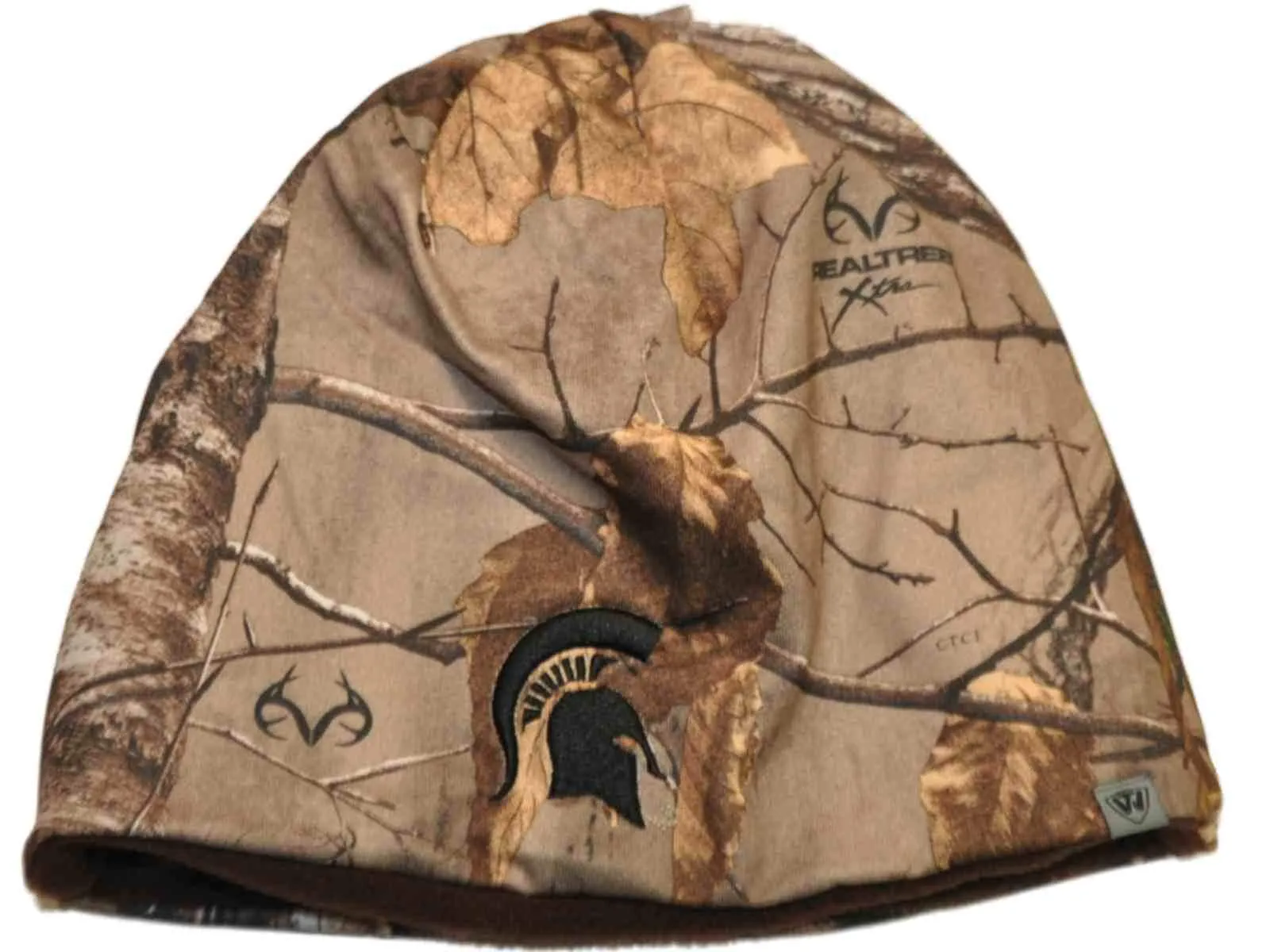 Michigan State Spartans TOW Camo Brown Trap 1 Reversible Knit Beanie Hat Cap