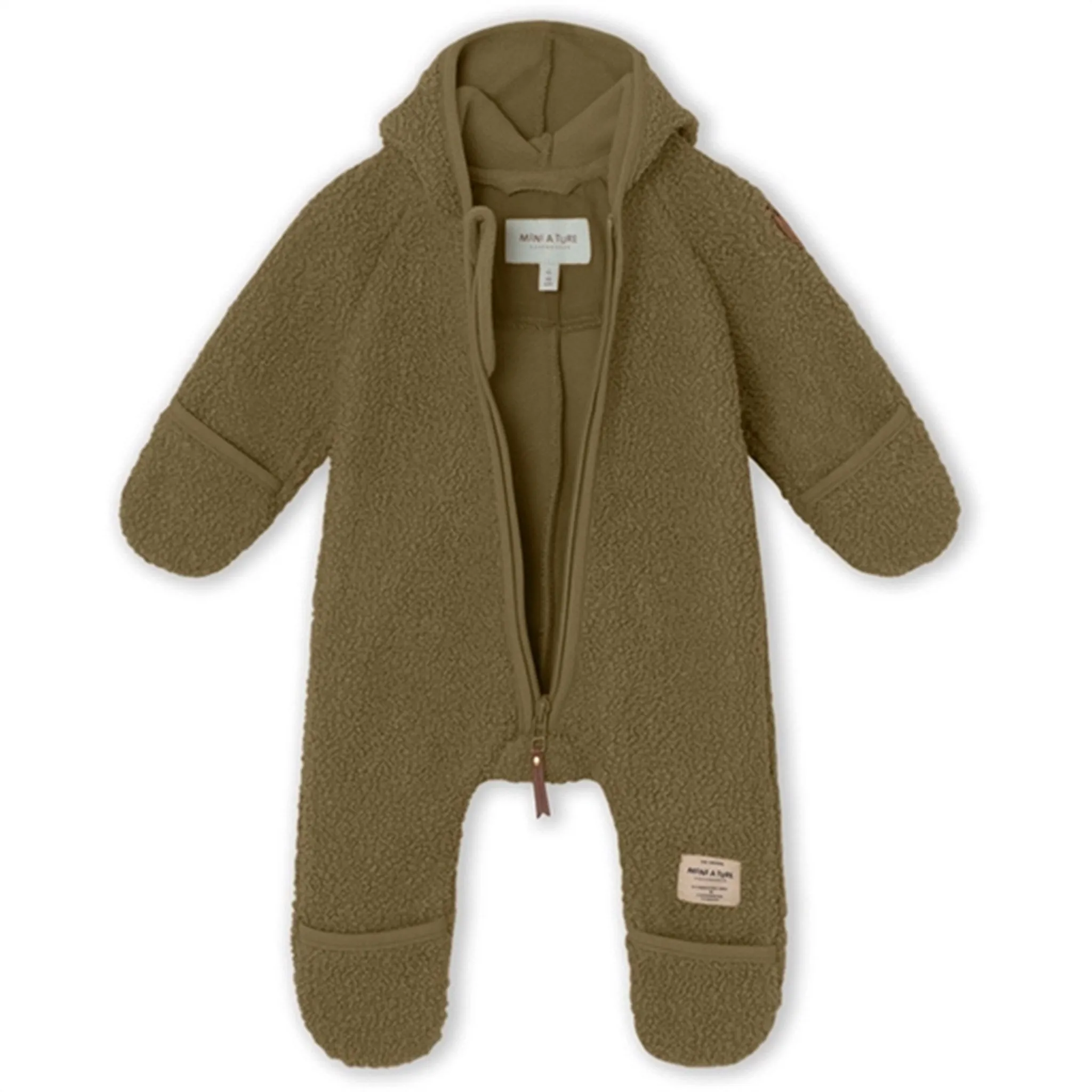 MINI A TURE Adel Teddy Fleece Jumpsuit Capers Green