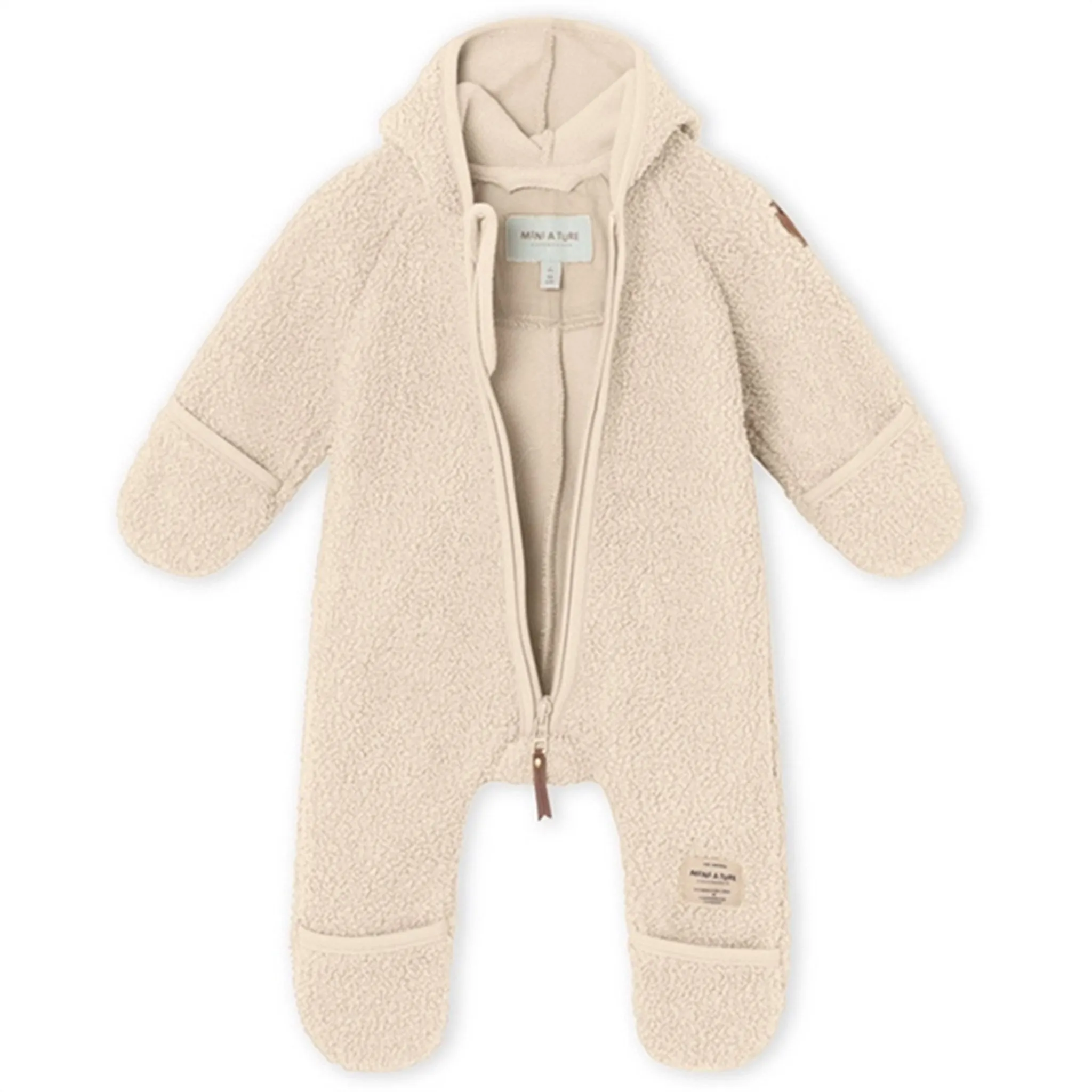 MINI A TURE Adel Teddy Fleece Jumpsuit Sand Dollar
