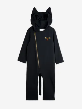 Mini Rodini Kids Catsuit Onesie in Black
